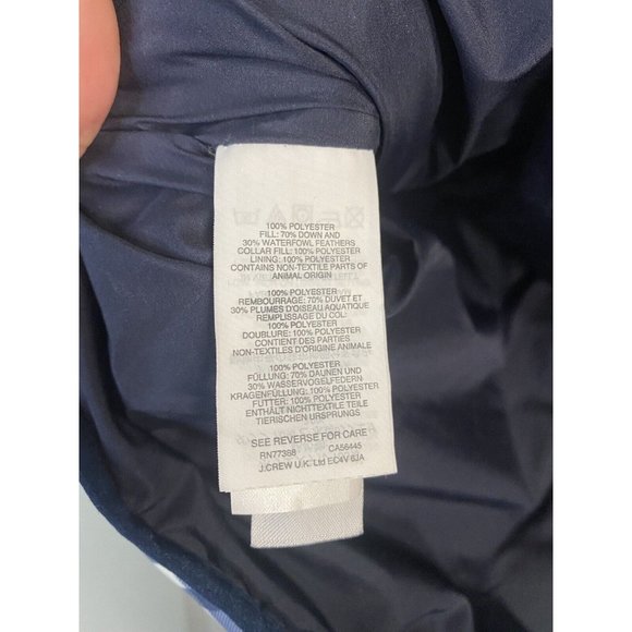 J.Crew Women’s Quilted Excursion Full Zip Vest Blue Gingham Large Down - Picture 5 of 7